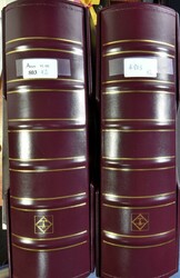 Leuchtturm, 2 ring binders with plastic sheets (filled with modern ...