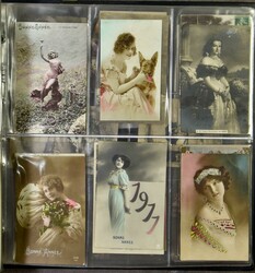 Divers sujets, dans 2 classeurs modernes (+/-195 pièces)