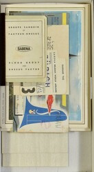 AVIATION: Menus, Sabena pass, etc.  Original Dutch description: ...
