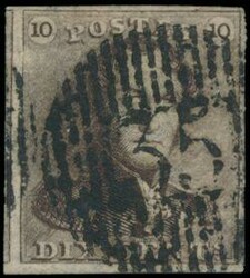 N° 1-V1 „10c. braun – Dreieck über dem T”, Position 26 ...