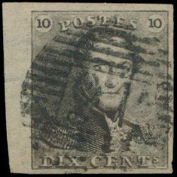 N° 1 „10c. braun”, vollrandig mit linkem Bogenrand, leichte ...
