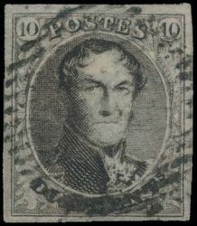 N° 3 "10c. brown", fully margined with nice borders, eyes free light ...