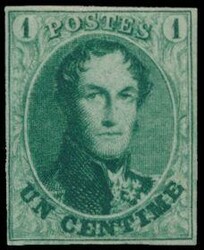 N° 9 "1c. green", fully margined, without gum, vf (OBP €220)  ...