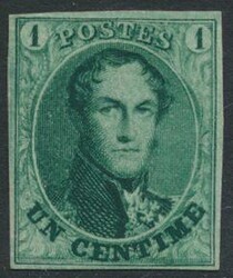 N° 9b "Dark green", nicely and regularly perforated, very fresh, vf ...