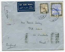 1940 censored airmail envelope addressed to Winchester from Captain G ...