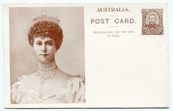 1911 1d Coronation stationery card on white card showing Queen Mary ...