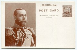 1911 1d Coronation stationery card on white card showing King George ...
