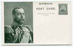 1911 1d Coronation stationery card King George 5th on white card, ...