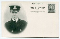 1911 1d Coronation stationery card on white card buff on reverse ...