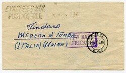 1946 stampless censored lettersheet from an Italian Prisoner of War ...