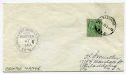 1933 envelope addressed to Philadelphia franked 1/2d adhesive paying ...