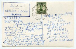 1957 photographic postcard addressed to Auckland franked Australian ...