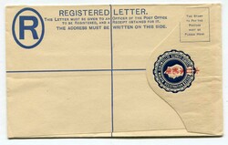 1942 15c registered stationery envelope (G) overprinted for the ...