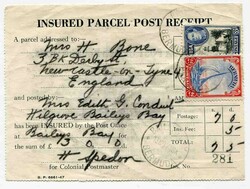 1880: バミューダ諸島 - Parcel stamps