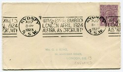 1923 envelope addressed to London franked 1d adhesive tied by 'SYDNEY ...