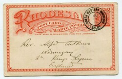 1913 1d illustrated stationery card 'Victoria Falls, Rhodesia, 1 mile ...