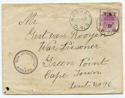 1900's censored envelope addressed to a Boer P.O.W. in Green Point ...