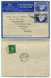 1944 3d Active Service Letter Card on rough buff paper (ASC 2)with a ...