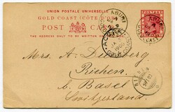 1900 1d stationery card written by a Swiss missionary addressed to ...