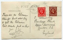 1937 photographic postcard (Gatun Locks Panama) addressed to London ...