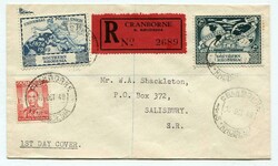 1949 envelope addressed to Salisbury franked 3d & 2d U.P.U. and a 1d ...