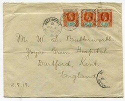 1918 envelope addressed to Dartford Kent franked single and a ...