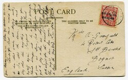 1909 postcard addressed to Sussex franked overprinted 10c New ...