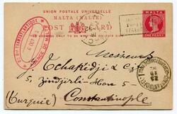 1892 1d stationery card with message addressed to ...
