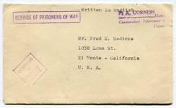 Undated WW.11 censored 'Service of Prisoner of War' envelope ...