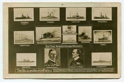 1914 photographic postcard "Battle of the Falklands" Used two years ...