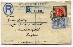 1920 1p registered stationery envelope (G) H&amp;G 5 addressed to ...