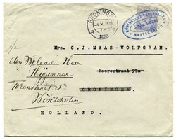 1926 envelope addressed to Groningen Holland internally redirected ...