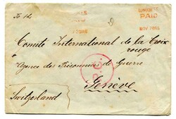 1914 censored envelope from a German POW addressed to Red Cross ...