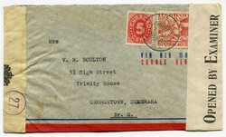 1942 multi censored envelope from Aruba N.W.I. addressed to ...