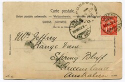 1902 postcard from Luzern Switzerland addressed to Spring Bluff ...