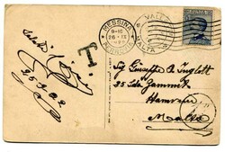 1922 postcard from Messina addressed to Hamrun Malta On arrival ...