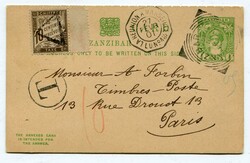 1901 taxed 1/2a + 1/2a stationery postcard no message addressed to ...