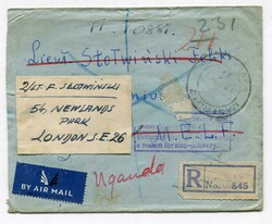 1947 registered envelope from Anna Slotwinska at The Polish Refugee ...
