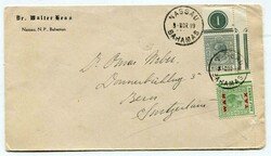 1919 envelope addressed to Switzerland franked 2d with plate '1' in ...