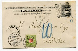 1895 1a IBEA stationery postcard addressed to Switzerland cancelled ...