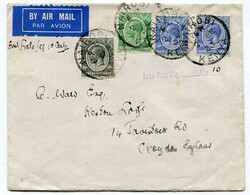 1933 airmail envelope stationery Nairobi Club addressed to Croydon ...