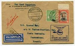 1933 envelope addressed to Brazil carried on the third South American ...