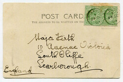 1905 postcard (Double Rollers, Ascension Island) addressed to ...