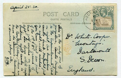 1930 postcard (6 Ascension, Georgetown From Governor's Lodge) ...
