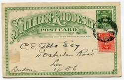 1926 1/2d stationery card with Waterlow imprint below addressed to ...