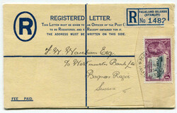 1935 Formula registered stationery envelope (G) addressed to Sussex ...