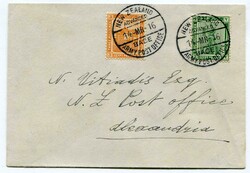 1916 local envelope franked Egypt 3m &amp; 2m adhesives tied ...