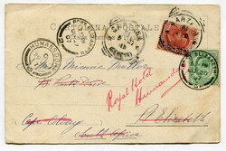 1907 postcard from Sarzana Italy addressed to Port Elizabeth. On ...
