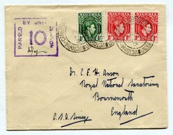 1940 censored envelope from "B Coy 4 N/R R.W.A.F.F. Victoria" ...