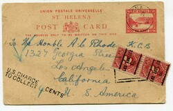 1925 underpaid 1d stationery card with full message addressed to ...